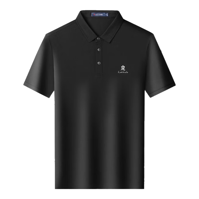 MONTAGUT Short-Sleeve Polo Shirt for Men, Breathable Cloud-Like Comfort, Suitable for Young And Middle-Aged Business Commute Casual T-Shirt, Navy Blue, XL/52
