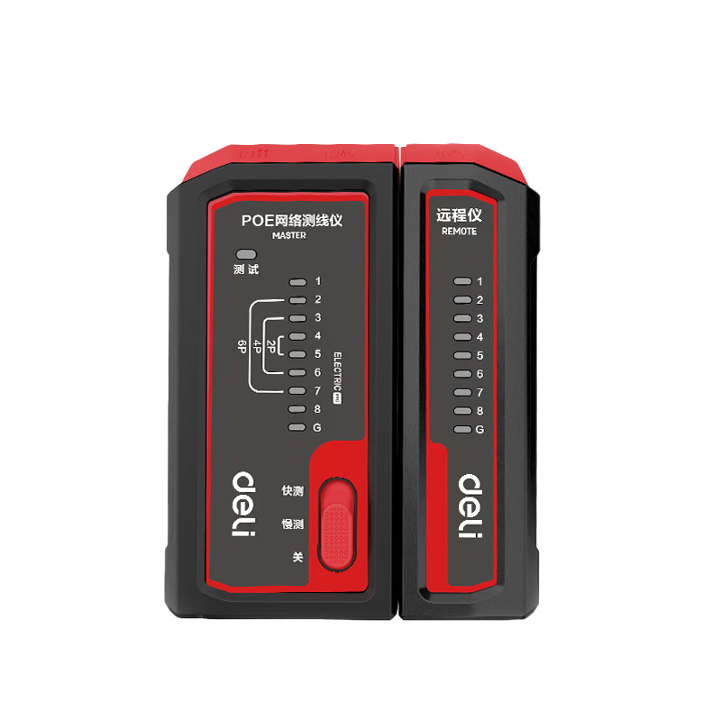 Deli Network Tester POE Multifunction Cable Tracker Network Cable and Telephone Line Two-in-One Cable Tester Continuity Detector