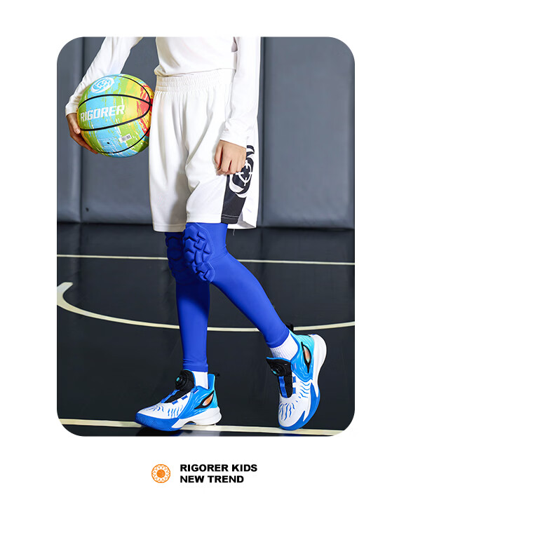 Zhunzhe Kids Impact-Resistant Basketball Training High-Elastic Breathable Knee Pads Compression Nine-Point Fitness Pants 18