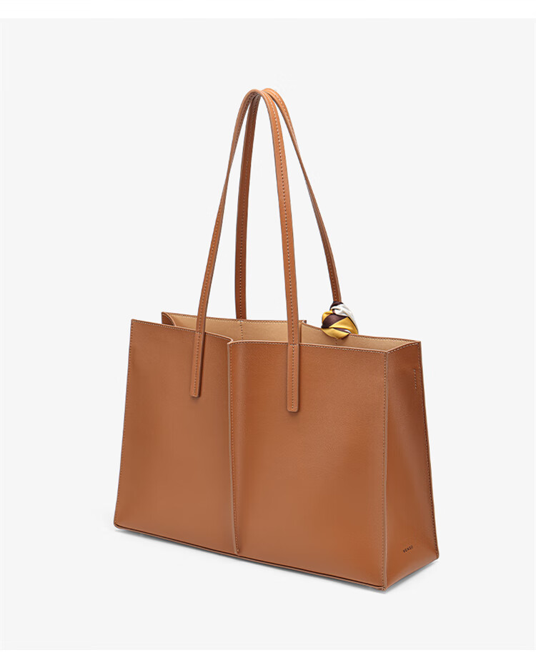 HONGU Leather Handbag, Shoulder Bag And Tote Bag with Large Capacity for Commuting, Women's Scarf Bag, Birthday Gift for Girlfriend 15