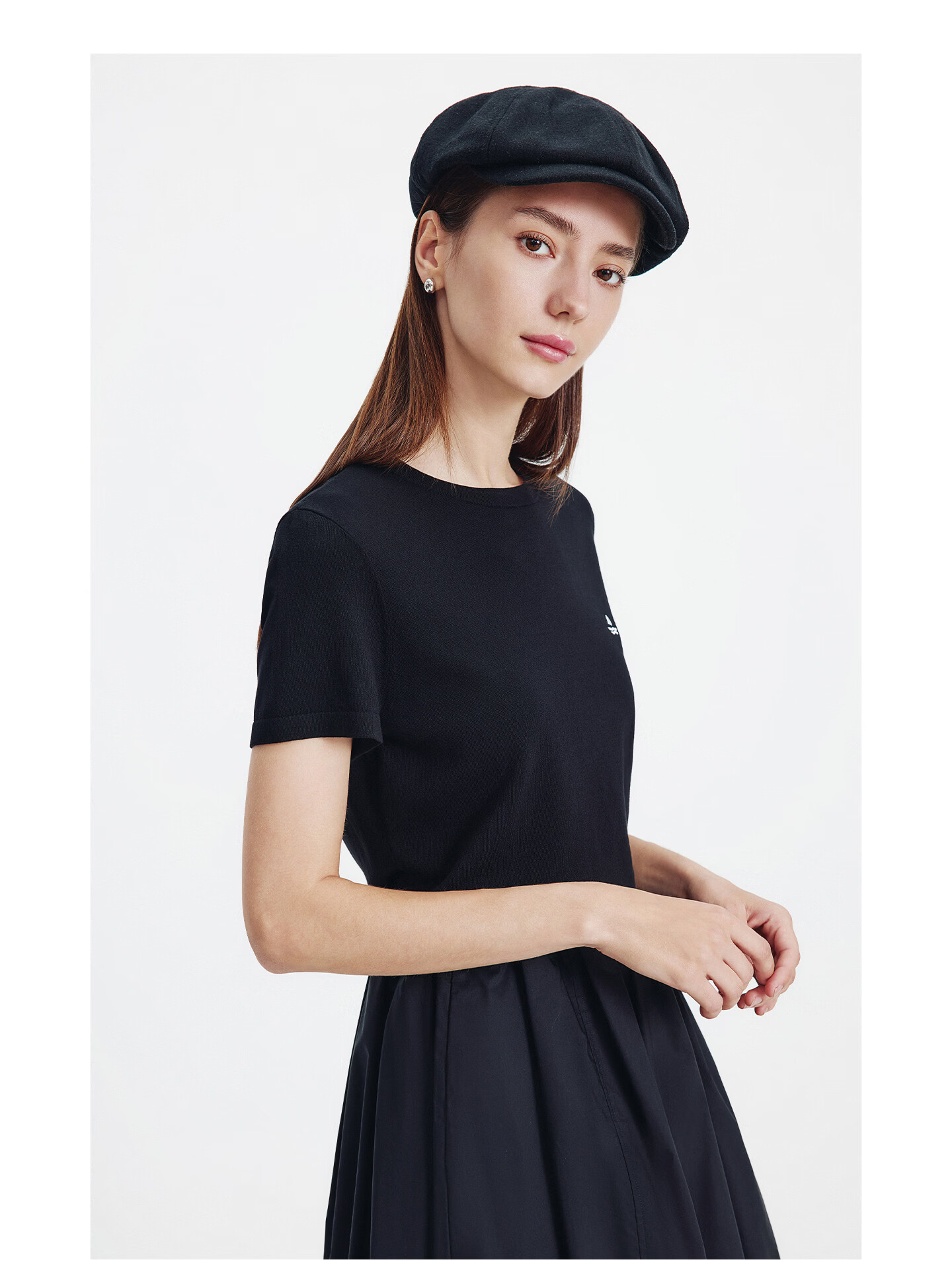 Navigare Small Sailboat Basic Short Sleeve T-Shirt Women 2026 New Round Neck Solid Color Knit Top 2325506507 65