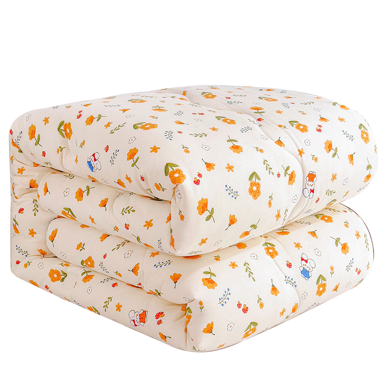 Mengshina 100% Xinjiang Cotton Quilt, Pure Cotton Comforter, Cotton Duvet Insert, Single Person Autumn Winter Quilt, 5 Jin (2.5 Kg), 150x200cm, Bingguixiong