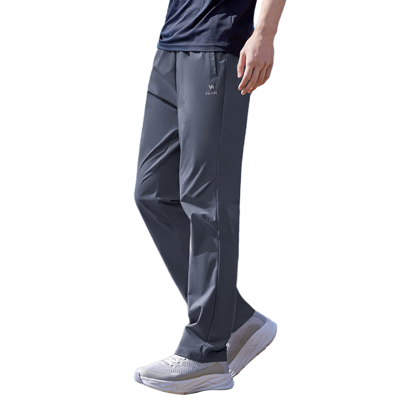 CAMEL Quick-Dry Breathable Men's Sports Running Casual Straight-Leg Woven Pants J15BAXLN075 Dove Blue M