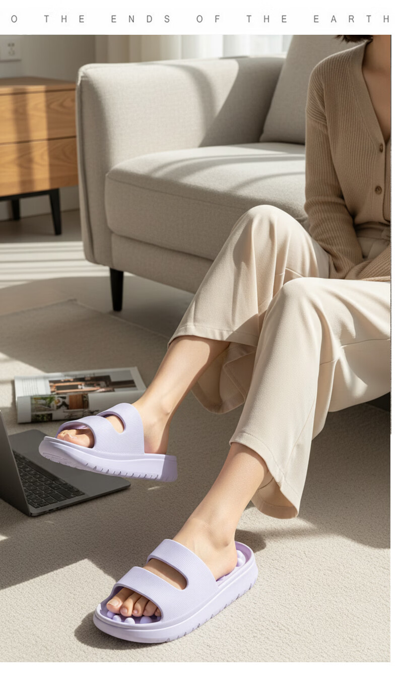 She Enjoy Cooling Slippers Unisex Home Bathroom Hollow Massage Cloud Walking Slippers 8