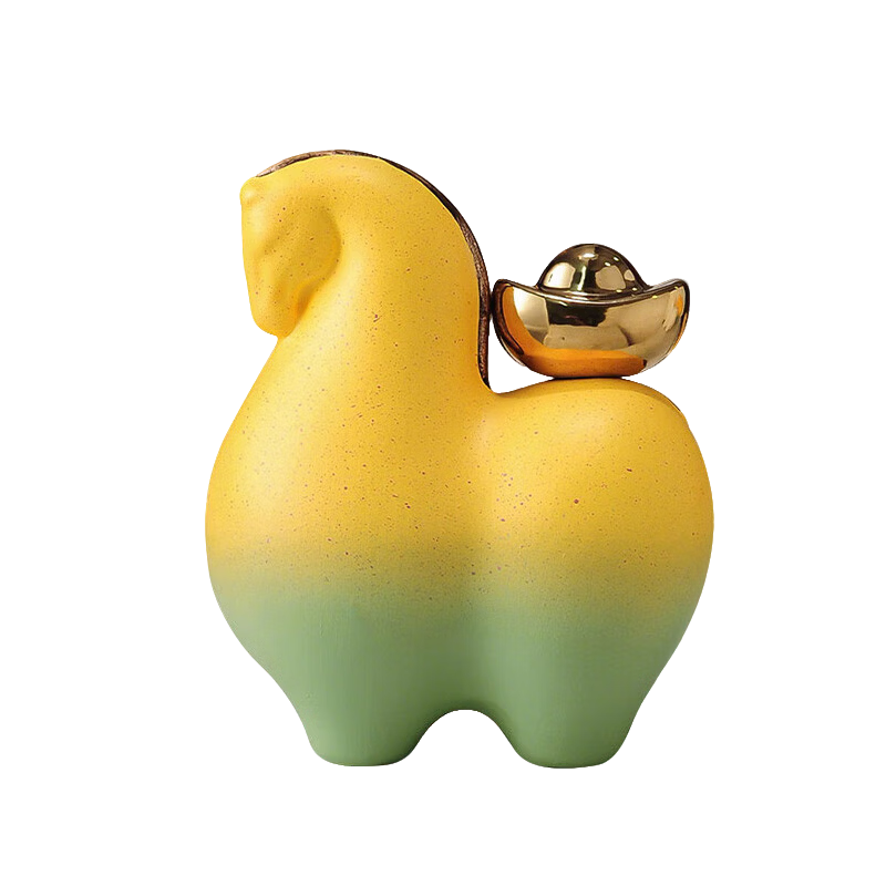Jianyi Shijia Horse Ornament, Office Decoration, Year of The Horse Figurine, Entrance Hall Decor, Living Room Decorative Item, High-End And Elegant