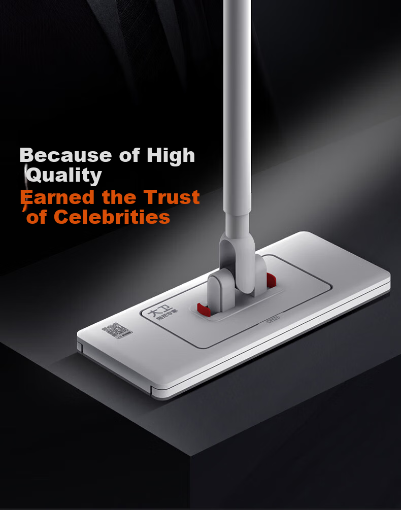 David Mop Facial Towel Mop Household One-Push Clean Hands-Free Washing 2025 Flat Clip Cloth Mop Floor Cleaning Tool 5