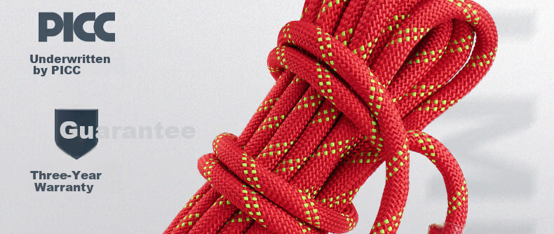 Gorm Safety Rope High Altitude Work Rope Insurance Rope Mountaineering Rescue Strap with Hook 14mm 10m RL191 2