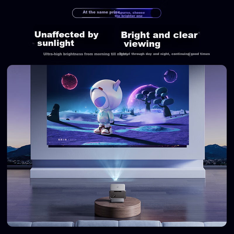 KONKA C3 PTZ Projector Home Use True 1080P Portable Projector Smart Home Bedroom Theater (280CVIA 1080P HD Full Auto Function)