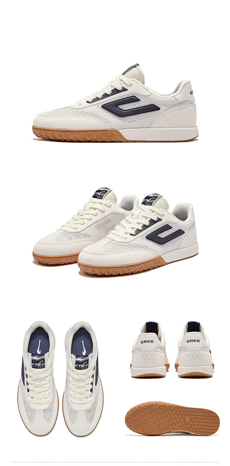 ERKE Men's Sneakers Summer 2026 New Breathable Casual Thin-Soled Trendy Sports Shoes | Nebula (Leather) 67