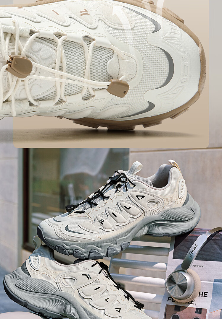 FILA Official Women's Mushroom Dad Sneakers 2026 Spring Casual Sports Shoes 5