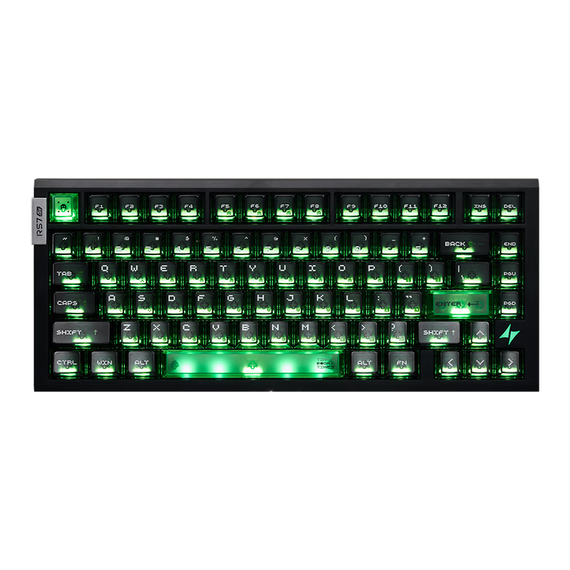ATKRS7 Air Magnetic Axis Keyboard 75 Layout RT Customizable Gaming Mechanical Keyboard Wired Hot-Swappable 81 Keys RS7 Air Black Green Ice Blade Switch