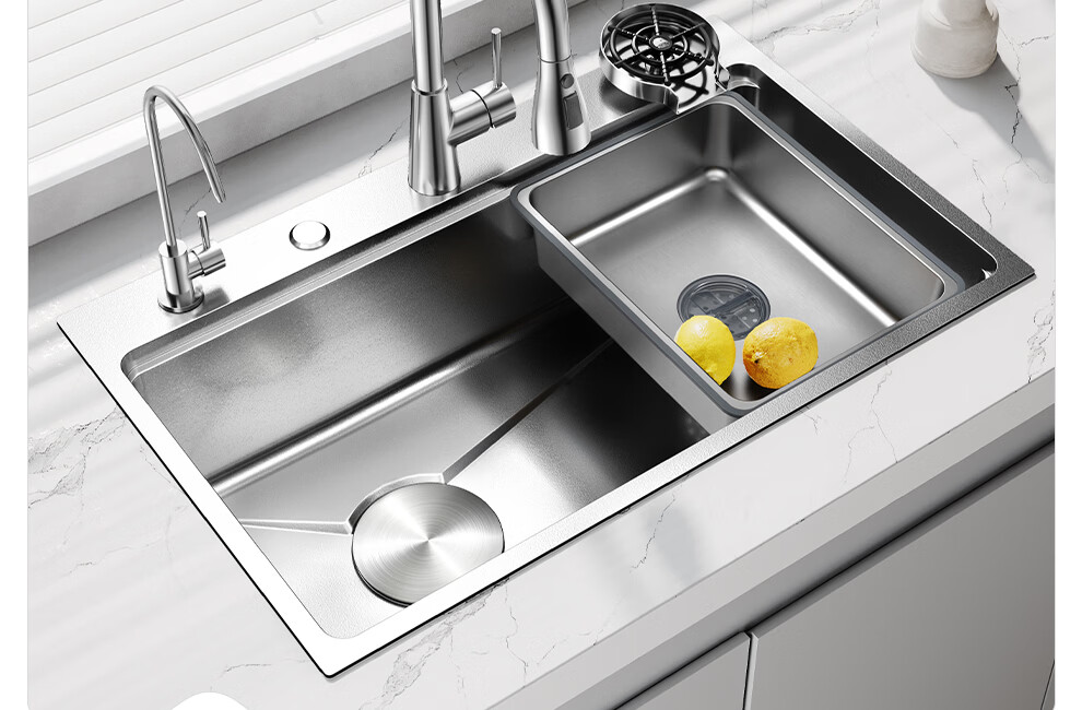 Arrow 3MM Deepened Thickened Scratch-Resistant Kitchen Sink Large Single Bowl 304 Stainless Steel Coating-Free Handmade Dishwashing Basin 14