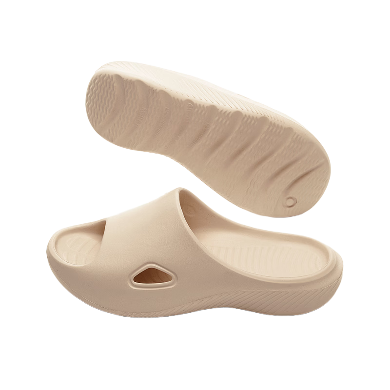 XGGC Squishy Feeling Slippers for Men, Summer Indoor Home EVA Non-Slip Sandals, Sports Outdoor Wear, White, Size 40-41