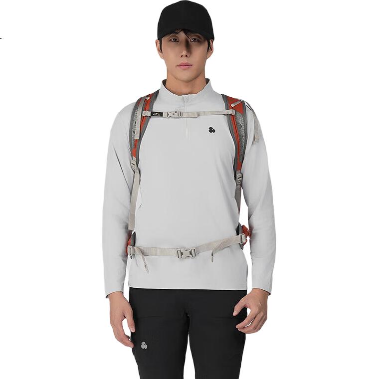 SCALER Quick-Dry T-Shirt for Men And Women, Outdoor Sun Protection UPF50+, Running Stand Collar Long Sleeve Breathable Elastic Top F4616D16