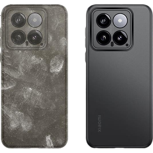 Чехол GURRS для Xiaomi 14, полноразмерный, ультратонкий, матовый, полупрозрачный, ударопрочный, из мягкого силикона, цвет "Глубокий космос"