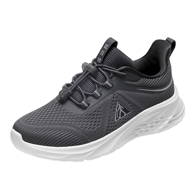Zulijian Elderly Shoes Middle-aged and Senior Soft Sole Casual Lightweight Walking Shoes 26113015J Carbon Gray Men Size 41