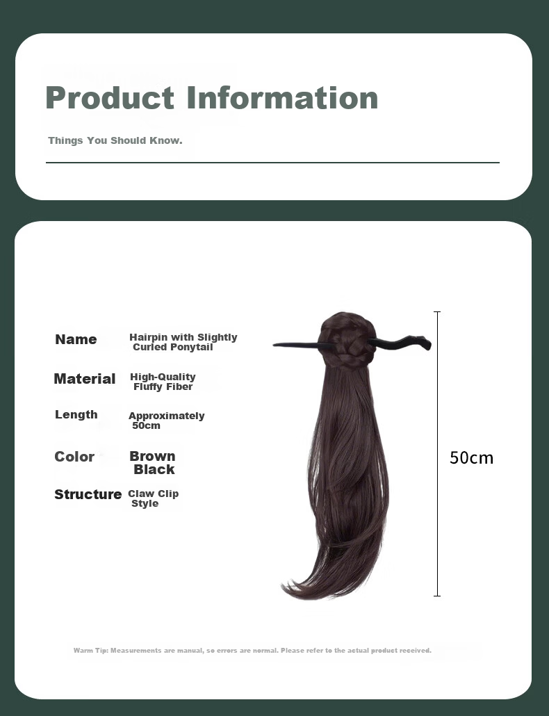 Morning Color New Chinese Style Braided Ponytail Wig for Women Lightweight National Style Ponytail Wig with Hair Clip Ancient Style Hanfu Qipao Braided Side Ponytail 6