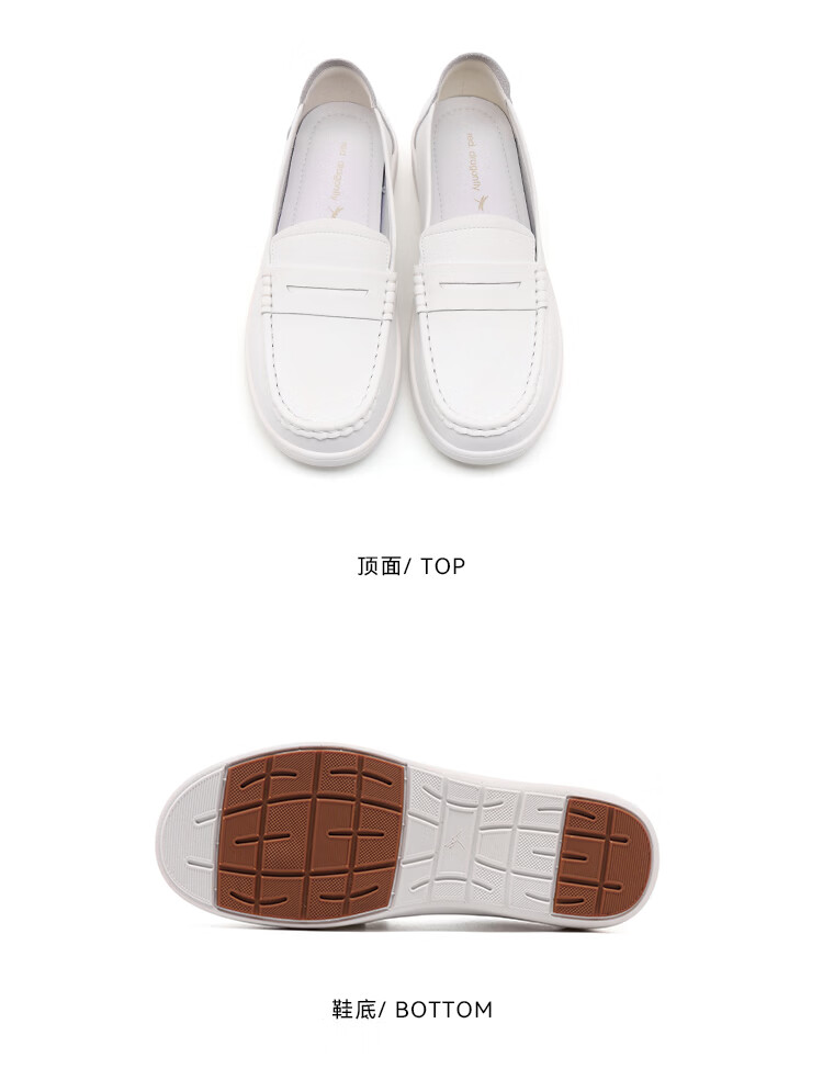 Red Dragonfly Women's Durable Soft-Soled Nurse Shoes Slip-On Lightweight Workplace White Sneakers WTB162431 White Size 36 9