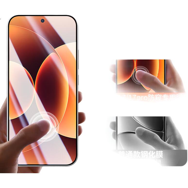 Защитное стекло Smorss для Xiaomi 17 Pro Max, противоударное, противоударное, с защитой от отпечатков пальцев, полное покрытие, высокая четкость, защита конфиденциальности, ультразвуковая разблокировка