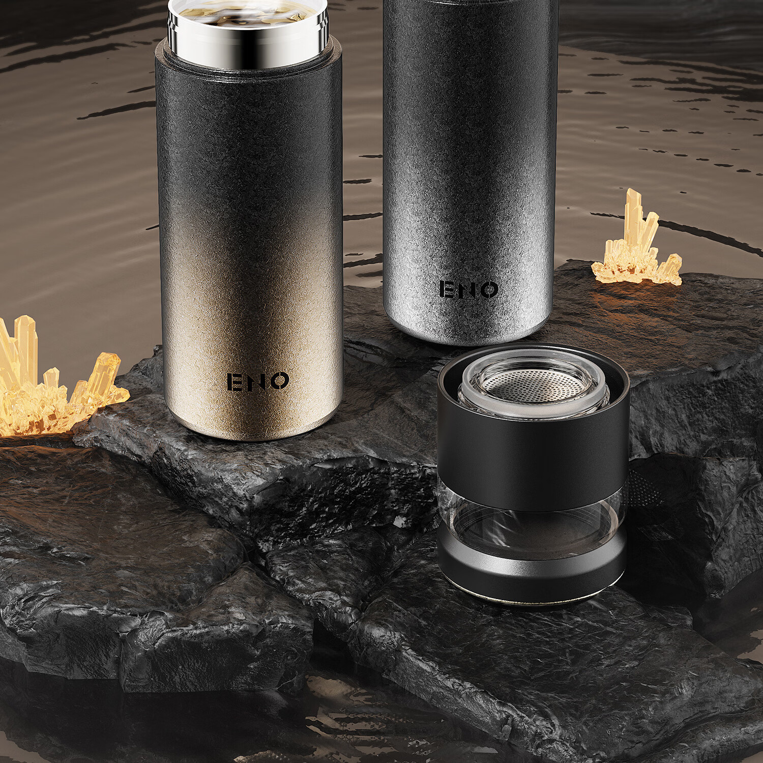 Eno Insulated Tumbler Tea Separation Ceramic Liner 2026 New Portable Men's Tea Brewing Cup 15