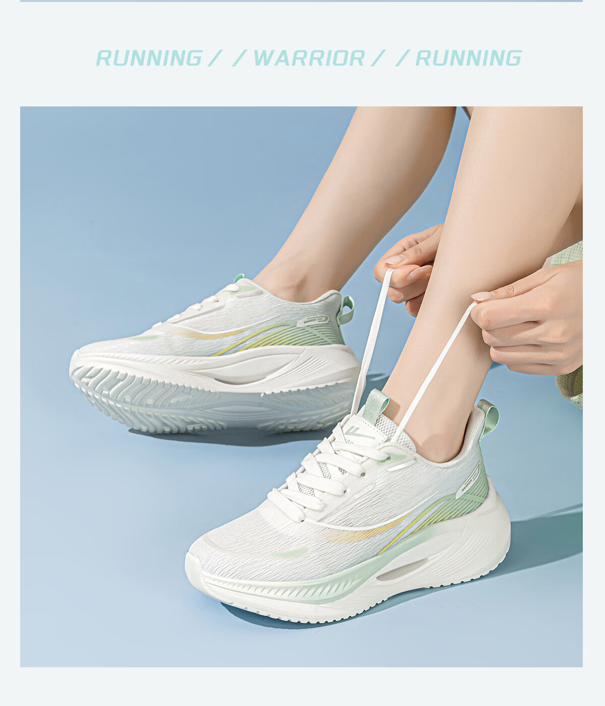 Warrior Women's Sports Shoes New Summer Thin Breathable Mesh Soft Sole Lightweight Shock Absorption Running Shoes White Pink Size 39 12