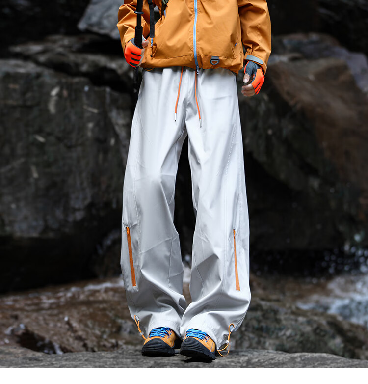 SWAMP AREA Mountain Outdoor Men's Spring Summer Functional Waterproof Lightweight Softshell Hiking Pants KS693 Black M 15