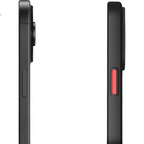 Чехол для iPhone 17 Baozou, силиконовый, с мягким краем, полупрозрачный, противоударный, черный