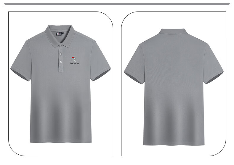 TUCANO Short-Sleeve T-Shirt for Men, Summer Breathable Business Polo Shirt with Collar, Lightweight Solid Color Half-Sleeve Athletic Top 8