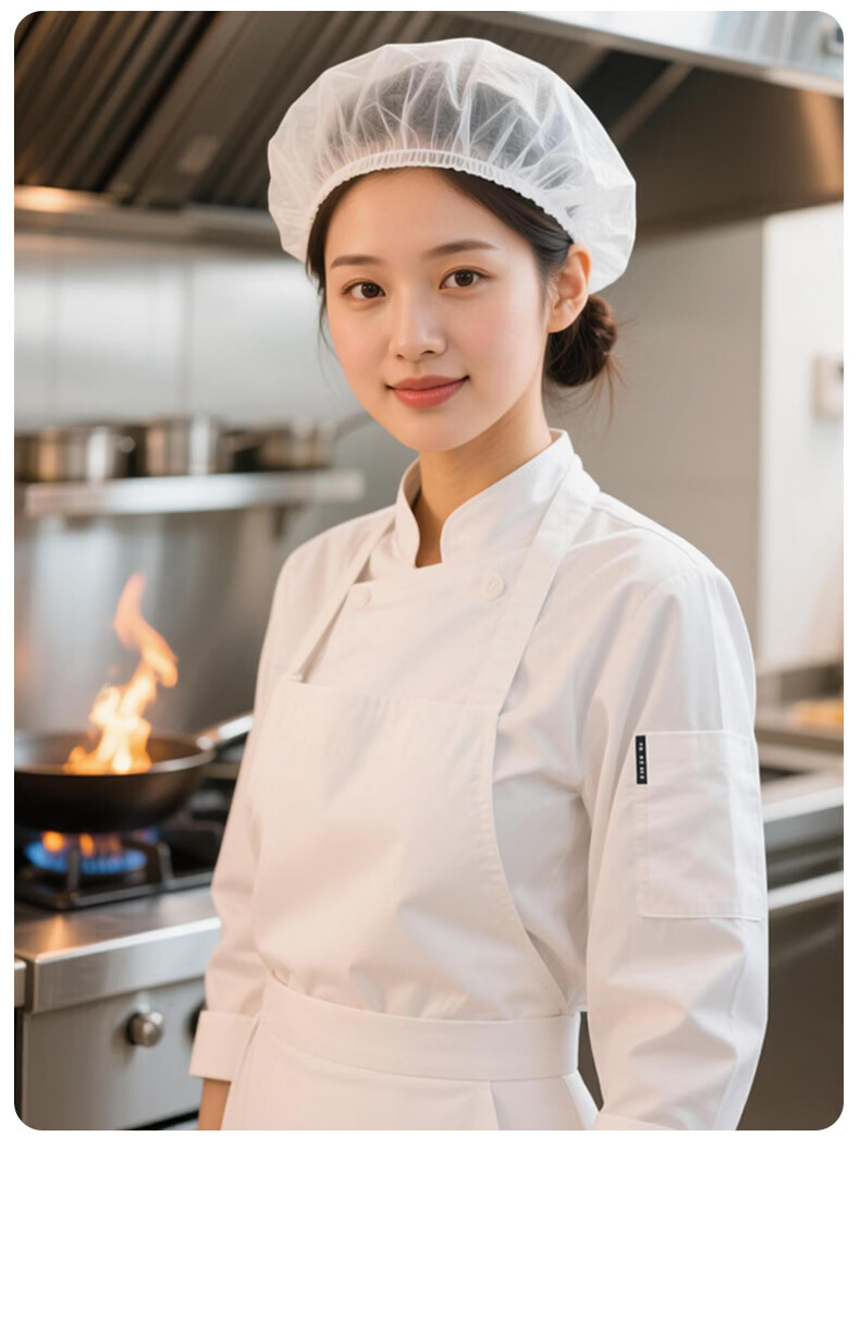 HANMANKE Disposable Chef Hat Unisex Hotel Kitchen White Cooking Cap Bakery Pastry Western Restaurant Chef Hat 9