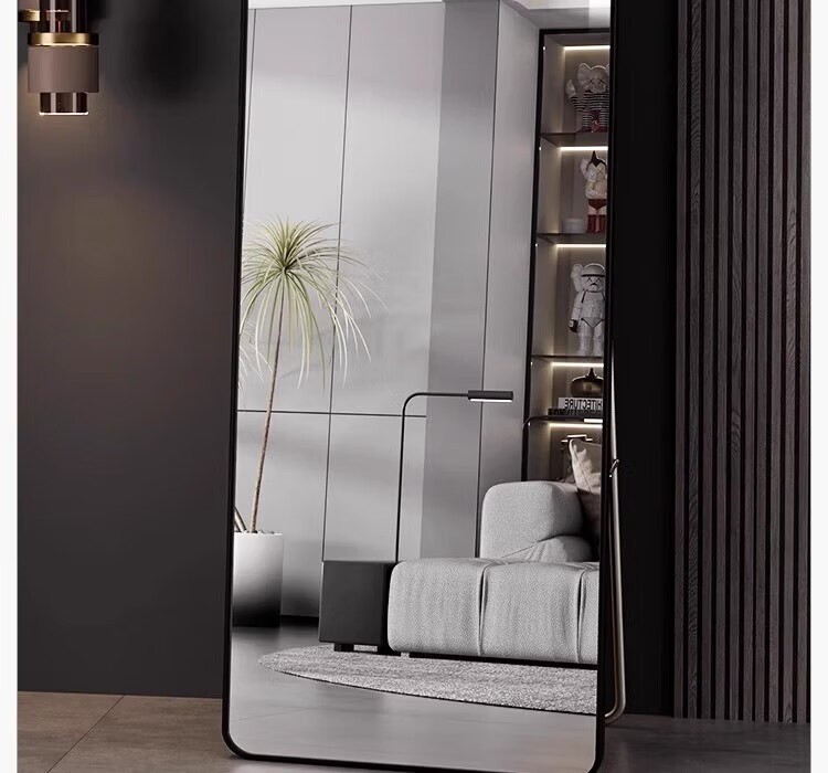Qiyinge Full-Length Dressing Mirror Floor Mirror Wall-Mounted Fitting Mirror Bedroom Girl Makeup Mirror Bathroom 3D Explosion-Proof Mirror 20