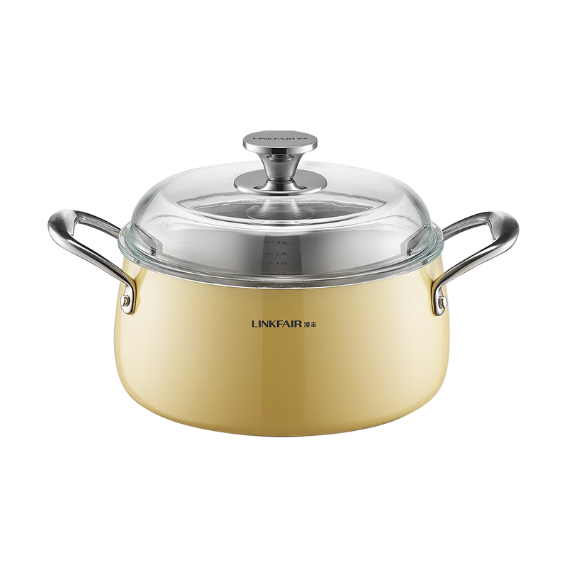 LINKFAIR 316L Stainless Steel Soup Pot Small Stew Pot Household Noodle Pot Compatible with Induction Cooker and Gas Stove