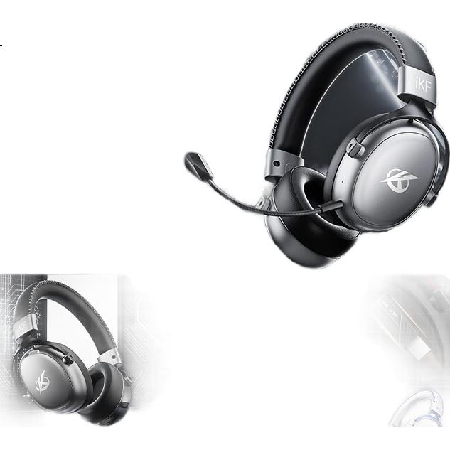 Игровая гарнитура IKF V11 Max, беспроводная, с 7.1 объемным звуком, Bluetooth, проводная, для киберспорта, с интеллектуальным драйвером, для FPS, Valorant, позиционирование звука, темно-синий