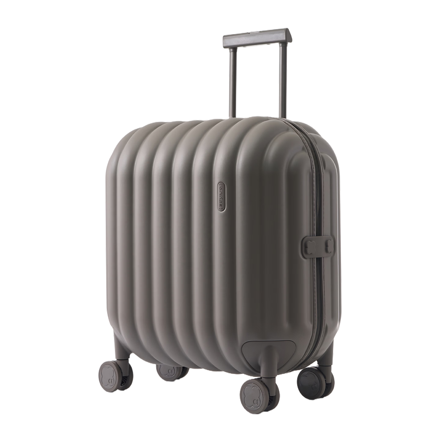 Artrips Luggage for Women, 20-Inch Trolley Suitcase, Durable And Shockproof Travel Case, Bread Style with Password Lock, Coconut Brown Gray
