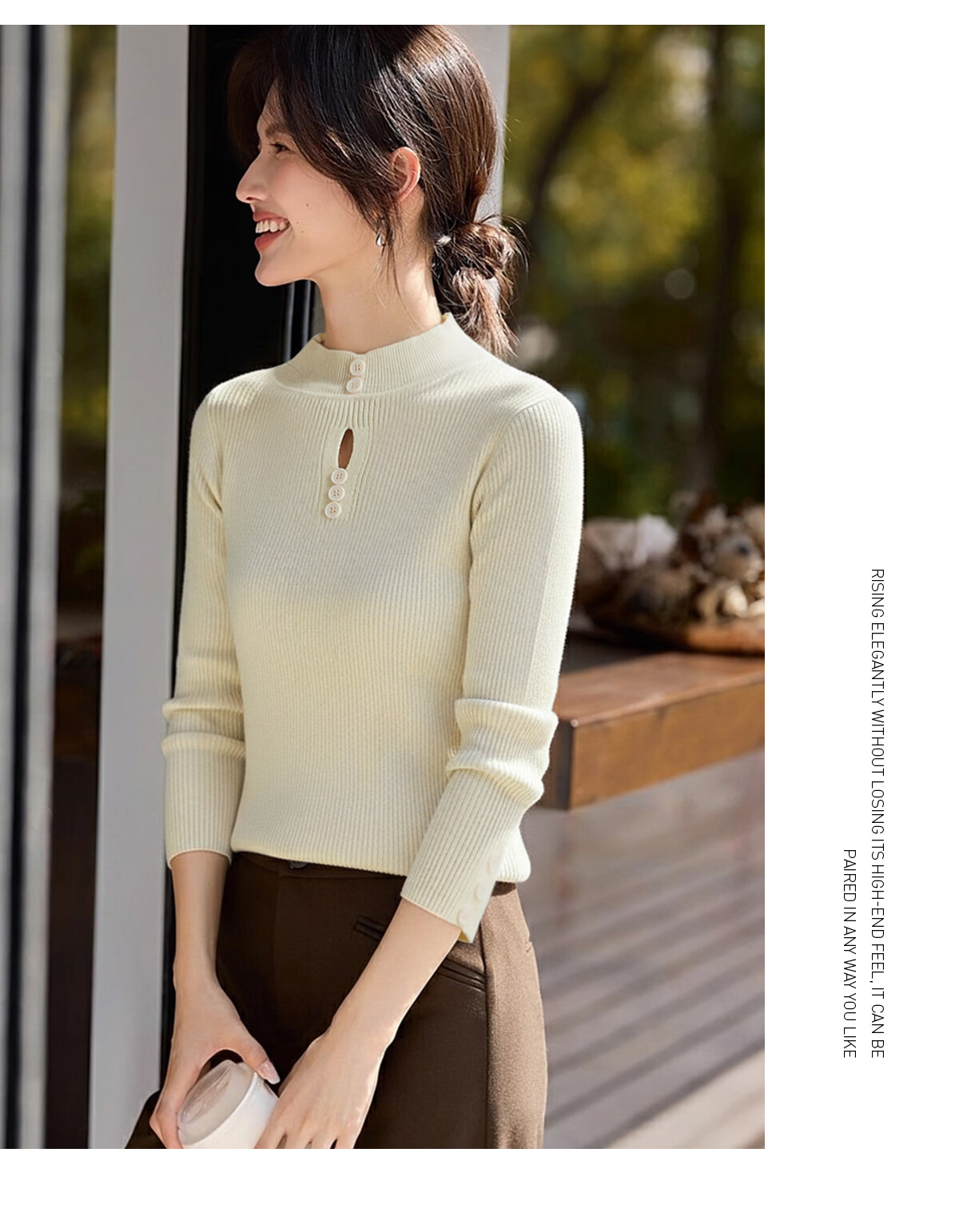 She Enjoy Women's Knitwear Half Turtleneck Slim Fit Solid Color Sweater Autumn Winter Base Layer T54Z121 4
