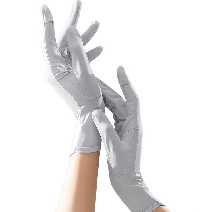 Jian Cai Ice Silk Sunscreen Gloves for Women Spring Summer Driving Sun Protection Breathable Thin Outdoor Sports Cycling Gloves Gift for Girlfriend