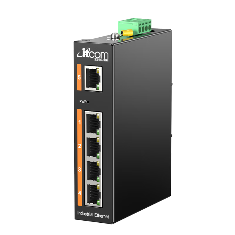 Itcom Aidicon Industrial Switch 5-Port Gigabit Unmanaged Security Monitoring PLC Ethernet Hub DIN Rail Mount Without Power Supply IT168-3500-10-5GTX