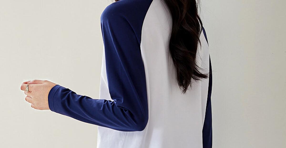 Pincai Women's Long Sleeve T-Shirt Cute Cat Print Colorblock Crew Neck Raglan Sleeve Trendy Top P143T2027 45