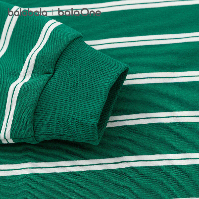 Balabala [balaOne] Kids Long Sleeve Hoodie Boys Girls 2026 Spring Striped Top Trend