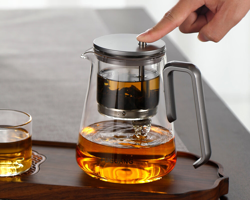 Fuguang Glass Tea Pot with Tea Infuser, Large Capacity Tea Brewing Cup 14