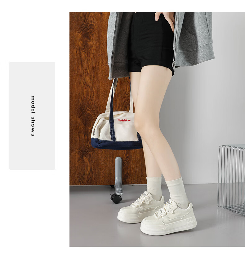 Cartelo Crocodile Women's White Sneakers Spring Fashion Simple Sports Casual Shoes Versatile Skate Shoes Beige 37 16