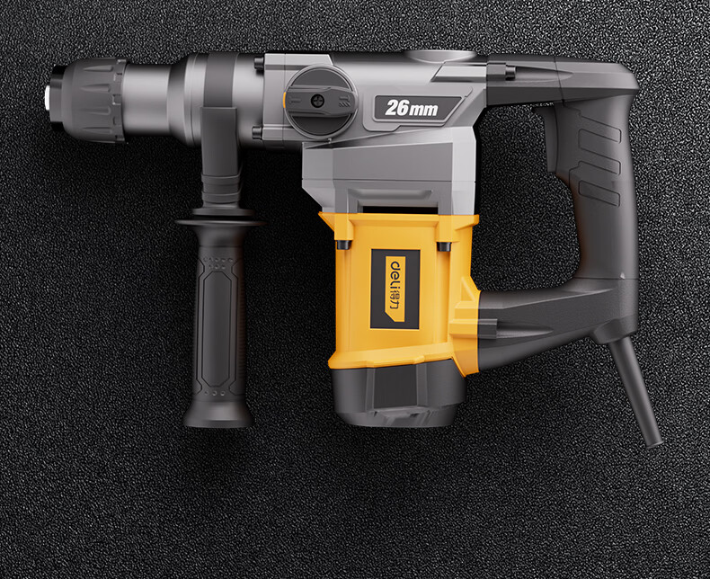 Deli Dual-Purpose Heavy-Duty Electric Hammer, High-Power Impact Drill, Multi-Functional Electric Drill, Hammer And Pickaxe Combo, Concrete Cutting Set 19