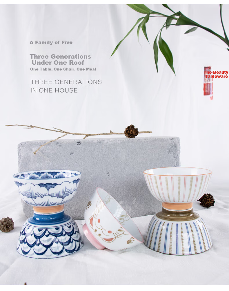 Huaqingge Tang-style Blue and White Porcelain Dinnerware Set 38-Piece Gift Box Underglaze Color Tableware Set for Housewarming 9