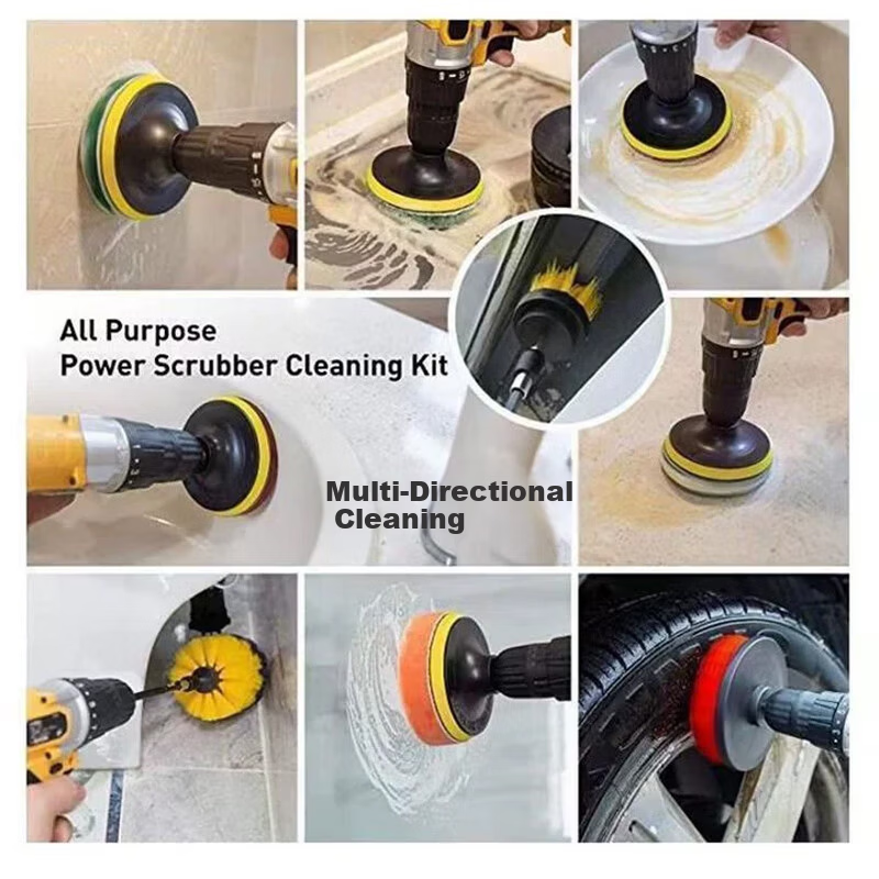 Oida Electric Cleaning Brush Drill Brush Head Electric Brush Floor Cleaning Tool Carpet Tile Polishing Grinding Cleaning Brush