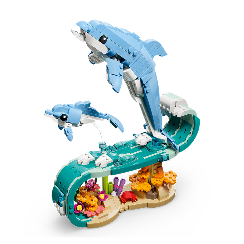 LEGO Building Blocks 31385 Beautiful Dolphin Boy and Girl Children's Toy Birthday Gift New Year Home Decoration