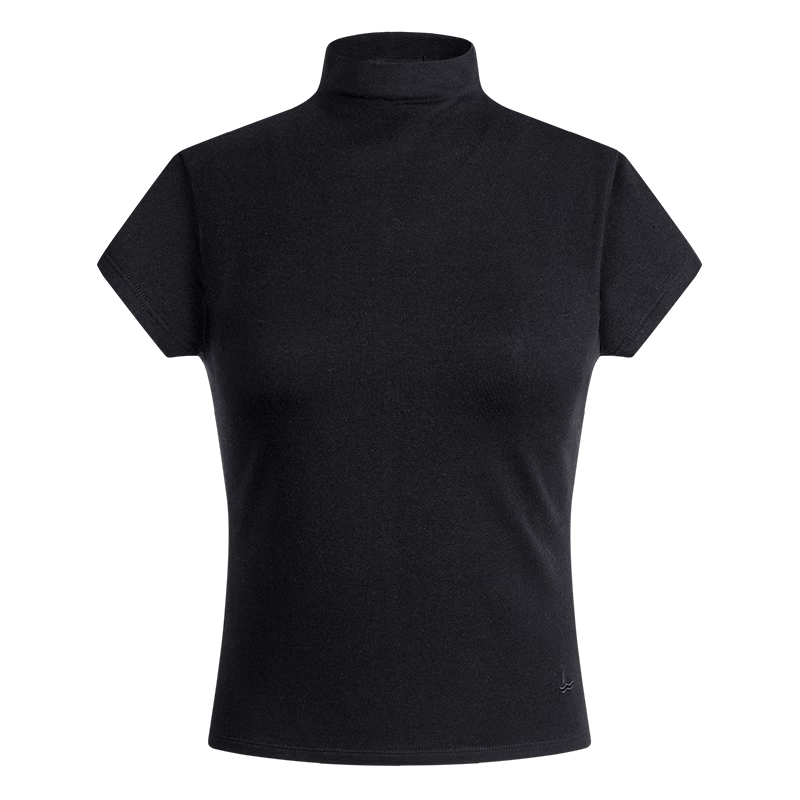 Navigare Italian Small Sailboat High Neck Short Sleeve T-Shirt 2026 New Women's Slim Fit Flutter Sleeve Antibacterial Top 2325556501