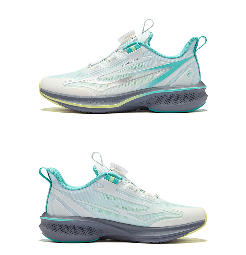 ERKE Kids Professional Sports Shoes Children's Cushioning Durable Running Shoes Phantom Blue/Microcrystalline White Size 39 20