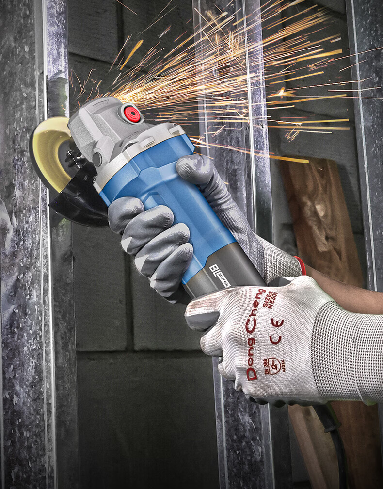 Dongcheng S1M-FF09-100S Angle Grinder 800W High Power Polishing Cutting Rust Removal Multi-Function Machine 2