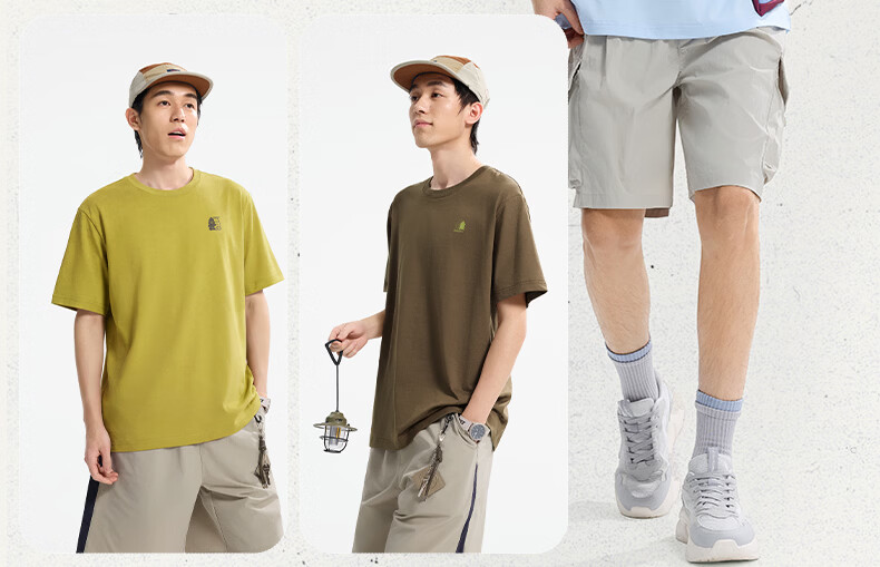 361° Unisex T-Shirt Spring Summer New Pure Cotton Sports Outdoor Loose Fit Crew Neck Short Sleeve Top 632623102-7 4