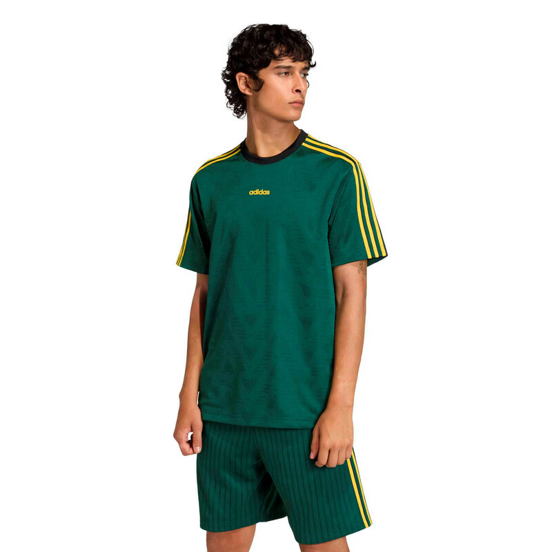 Adidas Originals Men's JACQUARD JSY Short Sleeve Top KE3337 Forest Green M 1