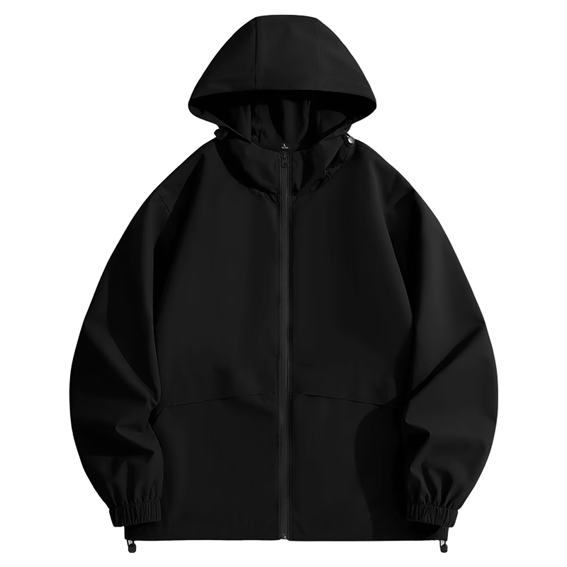 Baleno S&K Series Men's Outdoor Autumn Hooded Loose Solid Color Simple Windproof Water-Repellent Jacket